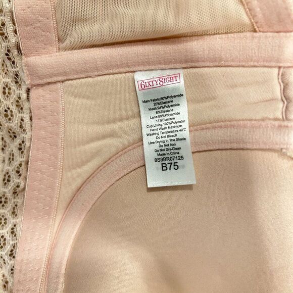 6IXTY 8IGHT Blush Pink Strapless Bandeau Bra Top 34B - Picture 4 of 5